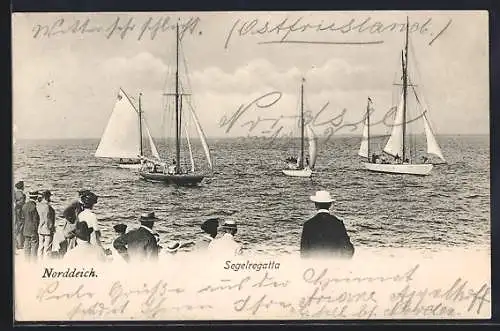 AK Segelboote bei einer Segelregatta