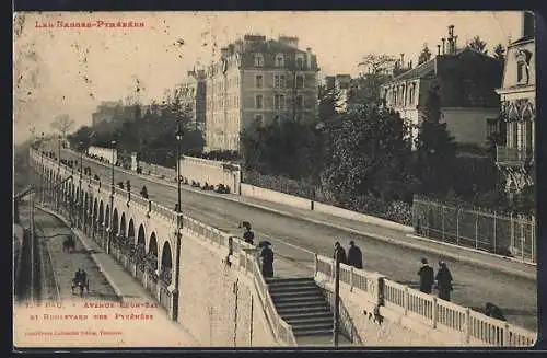 AK Pau, Avenue Leon Say et Boulevard des Pyrenees