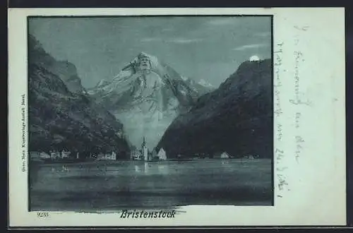AK Mythen, Ortspartie und Berg mit Gesicht, Berggesichter