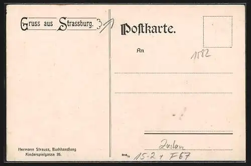 AK Strassburg, Zur Erinnerung an den Besuch des Grafen v. Zeppelin mit seinem lenkbaren Luftschiff 1908