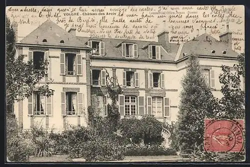 AK Volgré, Château des Arès avec jardin verdoyant et architecture élégante