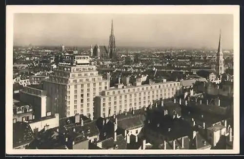 AK Wien, Hochhaus, Terrassen-Kaffee-Restaurant, Blick auf die Stadt