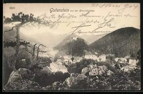AK Gutenstein, Ortsansicht von der Heinrichshöhe aus