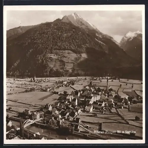 AK Mittersill /Pinzgau, Teilansicht mit Bergen
