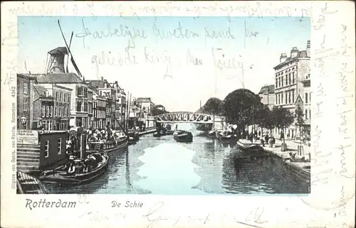 Rotterdam De Schie Schiff Bruecke / Rotterdam /