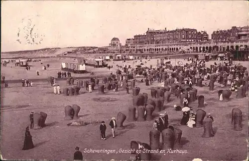 Scheveningen Gezicht op Strand en Kurhaus x