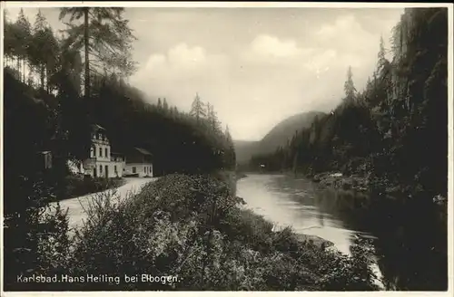Karlsbad Eger Boehmen Hans Heiling Felsen an der Eger und Elbogen Kat. Karlovy Vary