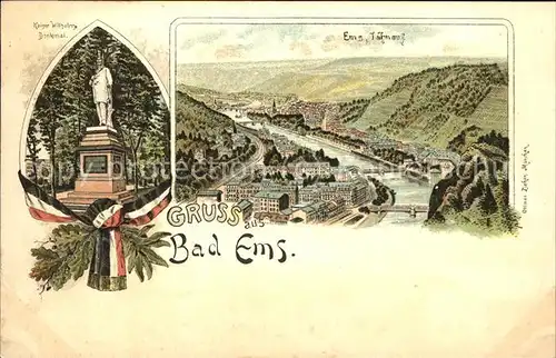 Bad Ems Lahntal Kaiser Wilhelm Denkmal Kat. Bad Ems
