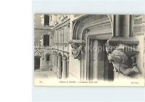 Blois Loir et Cher Colonnade Louis XII du Chateau Kat. Blois