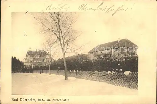 Bad Duerrheim Reservelazarett Hirschhalde  Kat. Bad Duerrheim