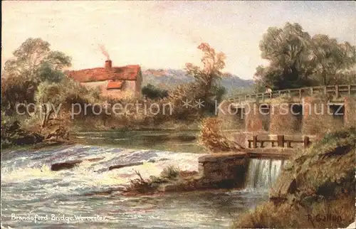 Worcester Brandsford Bridge Kuenstlerkarte Kat. Worcester