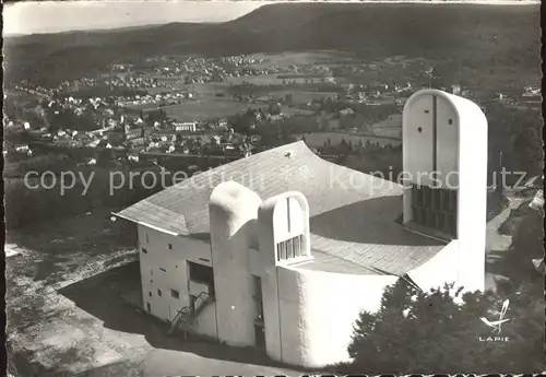 Ronchamp Haute Saone Fliegeraufnahme Chapelle Notre Dame du Haut Le Corbusier Kat. Ronchamp