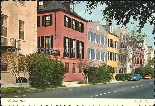 Charleston South Carolina Rainbow Row  Kat. Charleston