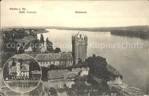 Eltville Rhein Burg Crass Amtsturm  Kat. Eltville am Rhein