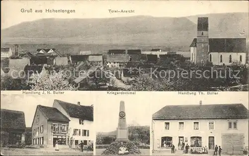 Hohentengen Hochrhein Totalansicht Handlung Sutter Kriegerdenkmal / Hohentengen /Waldshut LKR