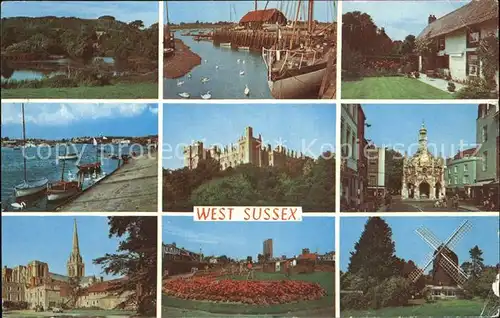 England Chanctonbury Ring the Quay Old Bosham Blakes Cottage Felpham Del Quay Arundel Castle Chichester Cross Bishops Palace Chichester Gardens Bognor Regis Salvington Mill West Sussex Kat. England