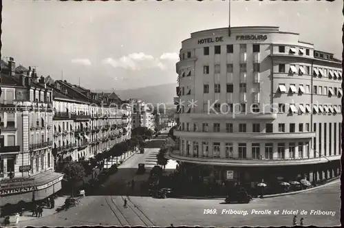 Fribourg FR Perplle et Hotel de Fribourg Kat. Fribourg FR