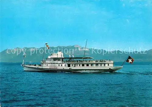 AK / Ansichtskarte Dampfer Seitenrad Bateau Lausanne  Kat. Schiffe