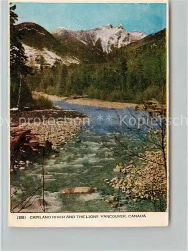 AK / Ansichtskarte Vancouver British Columbia Capilano River and the Lions Kat. Vancouver