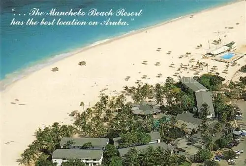 AK / Ansichtskarte Aruba Niederlaendische Antillen Manchebo Beach Fliegeraufnahme