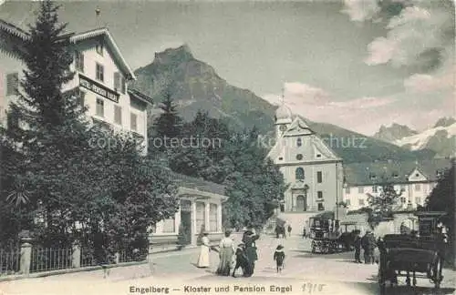 AK / Ansichtskarte Engelberg  OW Kloster und Pension Engel