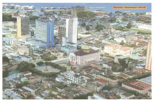 AK / Ansichtskarte Manaus Amazonas Brazil Parcial view towards the harbour by air
