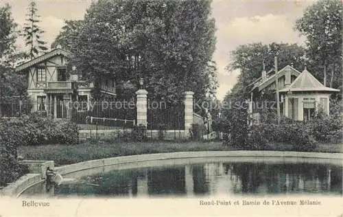 AK / Ansichtskarte BELLEVUE -MEUDON Boulogne-Billancourt 92 Hauts-de-Seine Rond Point et Bassin de l'Avenue Melanie
