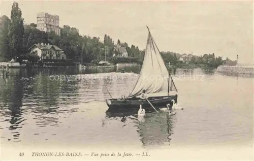 AK / Ansichtskarte Thonon-les-Bains 74 Haute-Savoie Vue prise de la Jetee